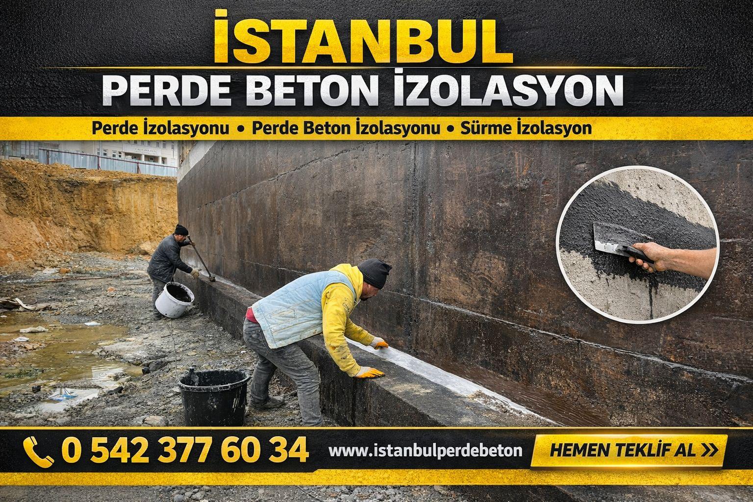 Dıştan pozitif perde beton su yalıtımı